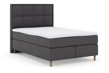 Sänkypaketti Choice No 3 140x200 Kova/Medium - Tummanharmaa/Kuparijalat - Huonekalut - Sänky - Jenkkisängyt