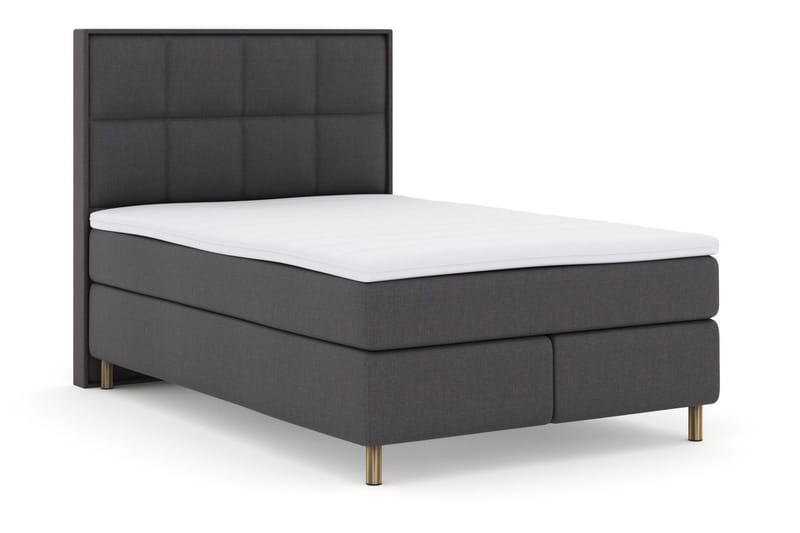 Sänkypaketti Choice No 3 140x200 Kova/Medium - Tummanharmaa/Kuparijalat - Huonekalut - Sänky - Jenkkisängyt