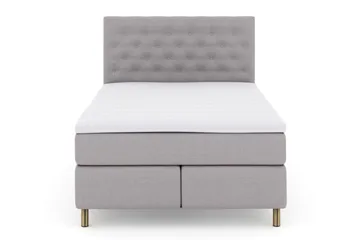 Sänkypaketti Choice No 3 140x200 Kova/Medium - Vaaleanharmaa/Kuparijalat - Huonekalut - Sänky - Jenkkisängyt
