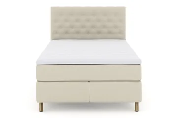 Sänkypaketti Choice No 3 140x200 Medium - Beige/Kuparijalat - Huonekalut - Sänky - Jenkkisängyt