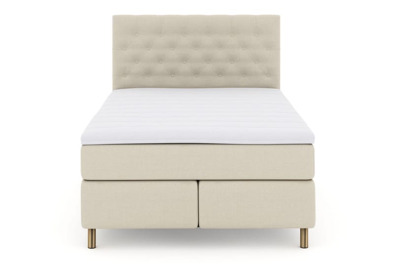 Sänkypaketti Choice No 3 140x200 Medium - Beige/Kuparijalat - Huonekalut - Sänky - Jenkkisängyt