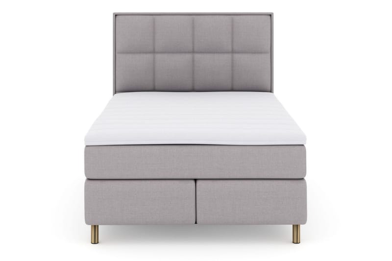 Sänkypaketti Choice No 3 140x200 Medium - Vaaleanharmaa/Kuparijalat - Huonekalut - Sänky - Jenkkisängyt