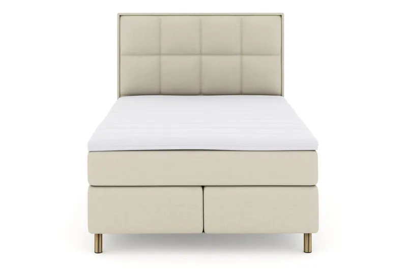 Sänkypaketti Choice No 3 160x200 Medium - Beige/Kuparijalat - Huonekalut - Sänky - Jenkkisängyt