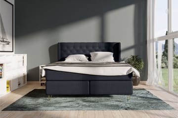 Sänkypaketti Choice No 3 180x200 Kova - Sininen/Metallijalat - Huonekalut - Sänky - Jenkkisängyt