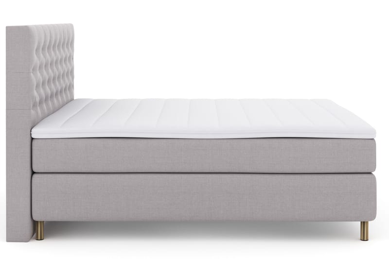 Sänkypaketti Choice No 3 180x200 Kova - Vaaleanharmaa/Kuparijalat - Huonekalut - Sänky - Jenkkisängyt