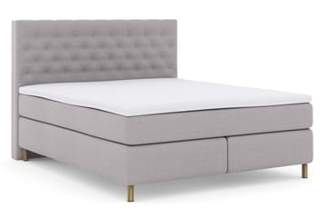 Sänkypaketti Choice No 3 180x200 Kova - Vaaleanharmaa/Kuparijalat - Huonekalut - Sänky - Jenkkisängyt