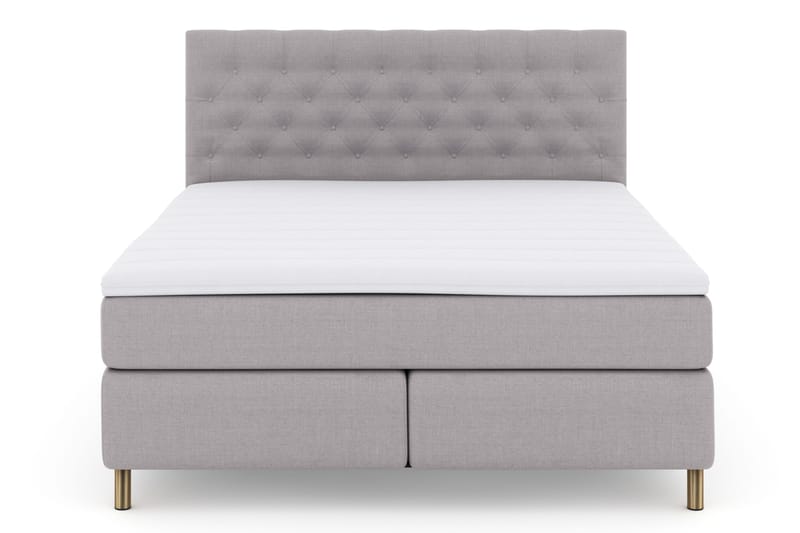 Sänkypaketti Choice No 3 180x200 Kova - Vaaleanharmaa/Kuparijalat - Huonekalut - Sänky - Jenkkisängyt