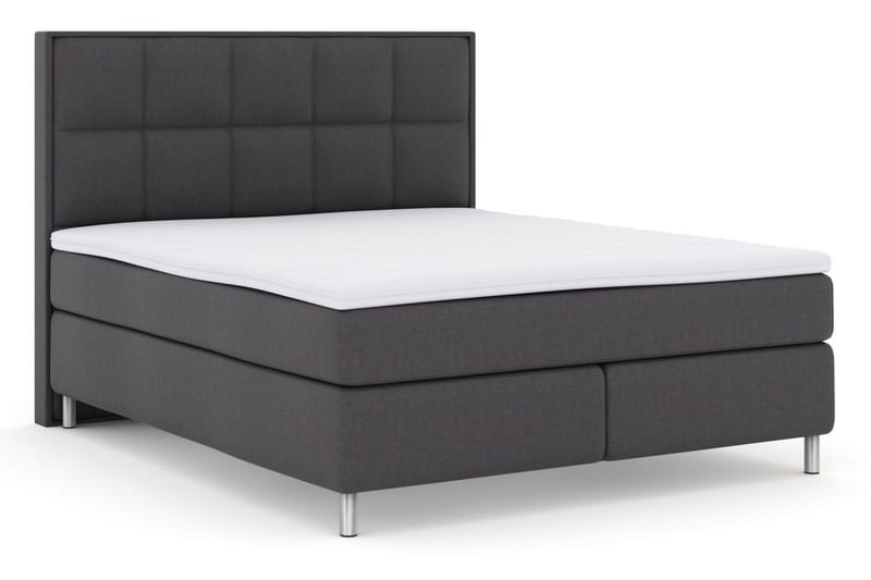 Sänkypaketti Choice No 3 180x200 Medium - Tummanharmaa/Metallijalat - Huonekalut - Sänky - Jenkkisängyt