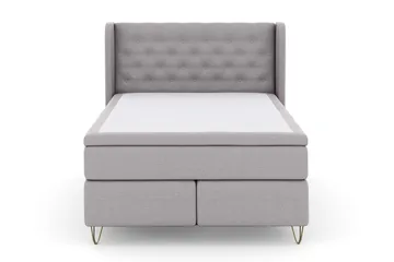 Sänkypaketti Choice No 4 140x200 Kova - V.harmaa/V-Malli Metallijalat - Huonekalut - Sänky - Jenkkisängyt