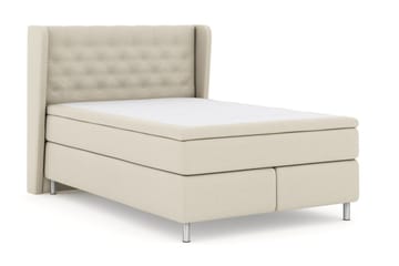 Sänkypaketti Choice No 4 140x200 Kova/Medium - Beige/Metallijalat - Huonekalut - Sänky - Jenkkisängyt