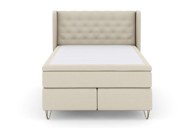 Sänkypaketti Choice No 4 140x200 Kova/Medium, Beige/V-Malli Metallijalat
