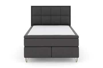 Sänkypaketti Choice No 4 140x200 Kova/Medium - T.harmaa/V-malli Metallijalat - Huonekalut - Sänky - Jenkkisängyt