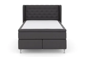 Sänkypaketti Choice No 4 140x200 Kova/Medium - Tummanharmaa/Hopeajalat - Huonekalut - Sänky - Jenkkisängyt