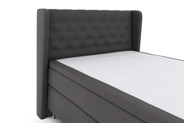 Sänkypaketti Choice No 4 140x200 Kova/Medium - Tummanharmaa/Hopeajalat - Huonekalut - Sänky - Jenkkisängyt