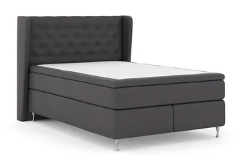 Sänkypaketti Choice No 4 140x200 Kova/Medium - Tummanharmaa/Hopeajalat - Huonekalut - Sänky - Jenkkisängyt