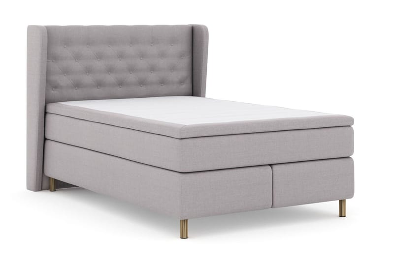 Sänkypaketti Choice No 4 140x200 Kova/Medium - Vaaleanharmaa/Kuparijalat - Huonekalut - Sänky - Jenkkisängyt