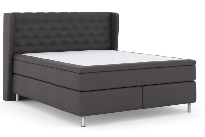 Sänkypaketti Choice No 4 160x200 Medium - Tummanharmaa/Metallijalat - Huonekalut - Sänky - Jenkkisängyt