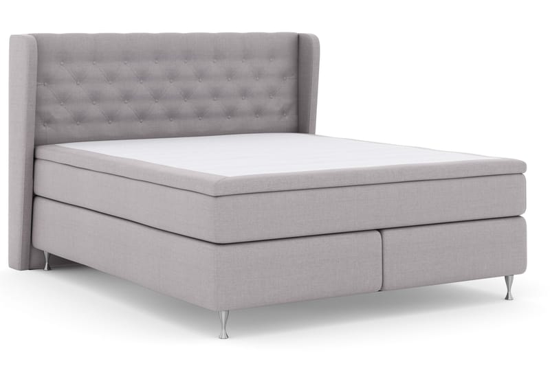 Sänkypaketti Choice No 4 180x200 Kova - Vaaleanharmaa/Hopeajalat - Huonekalut - Sänky - Jenkkisängyt
