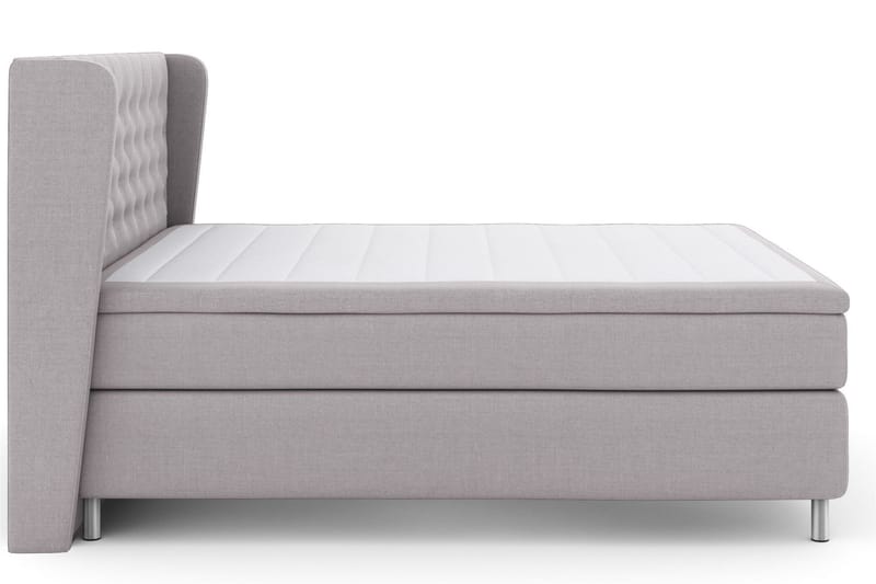 Sänkypaketti Choice No 4 180x200 Kova/Medium - Vaaleanharmaa/Metallijalat - Huonekalut - Sänky - Jenkkisängyt