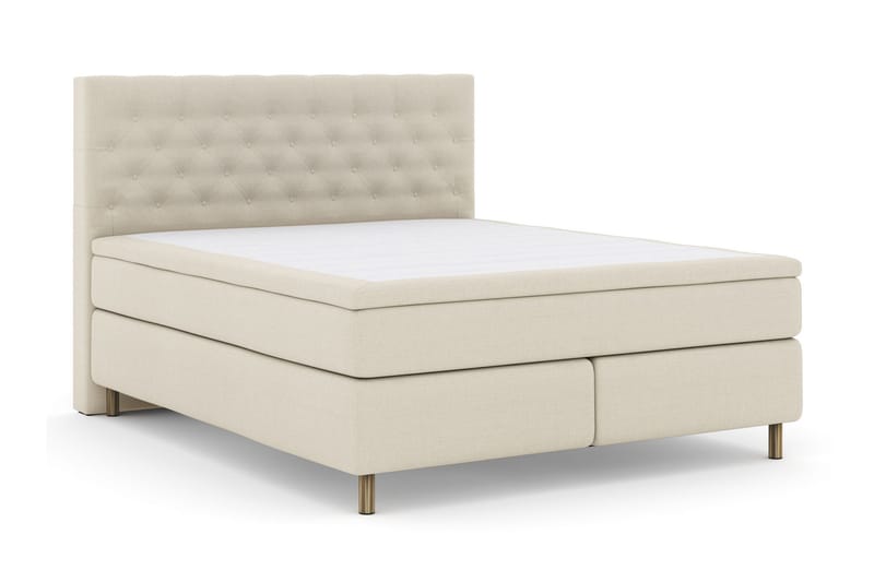 Sänkypaketti Choice No 4 180x200 Medium - Beige/Kuparijalat - Huonekalut - Sänky - Jenkkisängyt