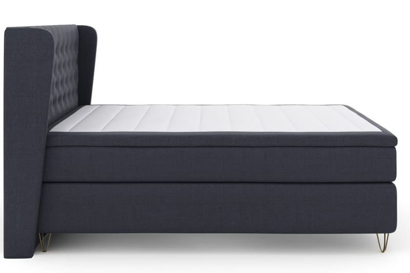 Sänkypaketti Choice No 4 180x200 Medium - Sininen/V-Malli Metallijalat - Huonekalut - Sänky - Jenkkisängyt