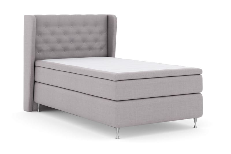 Sänkypaketti Choice No 5 120x200 Medium Lateksi - Vaaleanharmaa/Hopeajalat - Huonekalut - Sänky - Jenkkisängyt