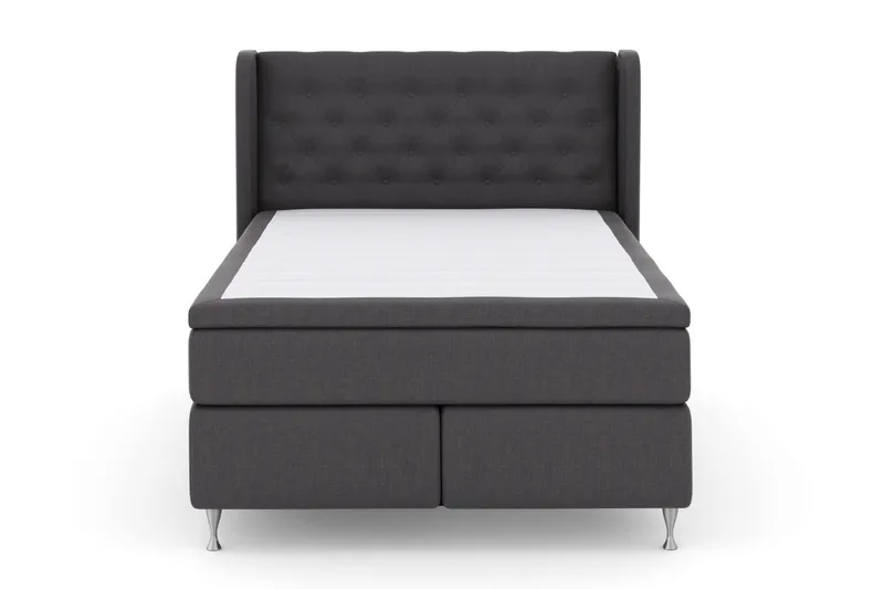Sänkypaketti Choice No 5 140x200 Kova Watergel - Tummanharmaa/Hopeajalat - Huonekalut - Sänky - Jenkkisängyt