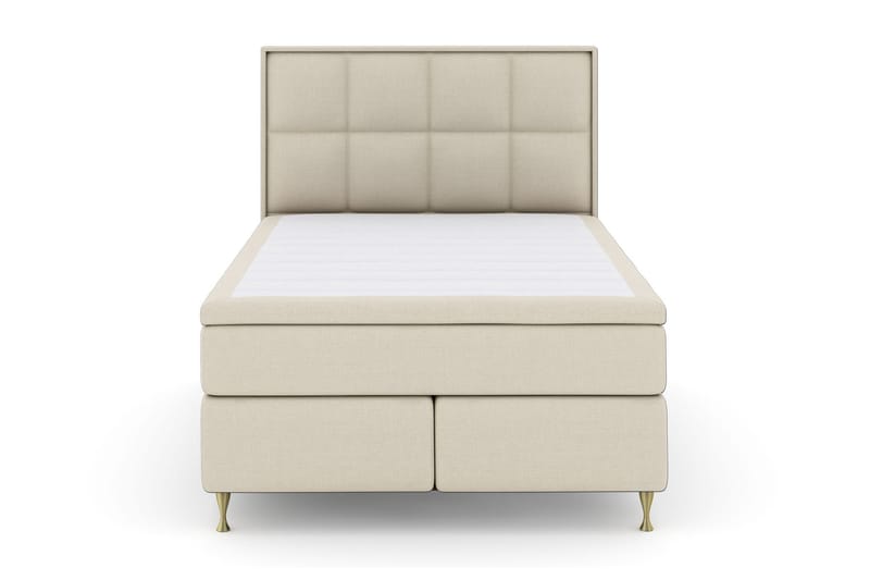 Sänkypaketti Choice No 5 140x200 Kova/Medium Lateksi - Beige/Kulta Jalat - Huonekalut - Sänky - Jenkkisängyt