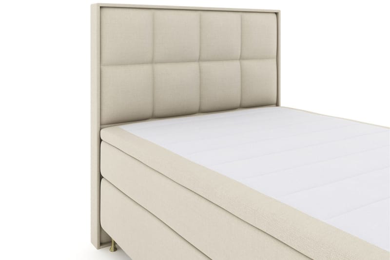 Sänkypaketti Choice No 5 140x200 Kova/Medium Watergel - Beige/Kulta Jalat - Huonekalut - Sänky - Jenkkisängyt