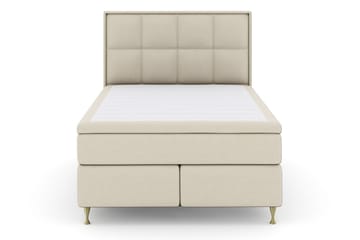Sänkypaketti Choice No 5 140x200 Kova/Medium Watergel - Beige/Kulta Jalat - Huonekalut - Sänky - Jenkkisängyt