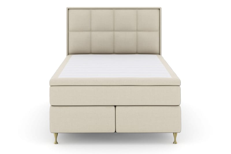 Sänkypaketti Choice No 5 140x200 Kova/Medium Watergel - Beige/Kulta Jalat - Huonekalut - Sänky - Jenkkisängyt