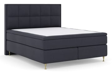 Sänkypaketti Choice No 5 180x200 Kova Lateksi - Sininen/Kulta Jalat - Huonekalut - Sänky - Jenkkisängyt