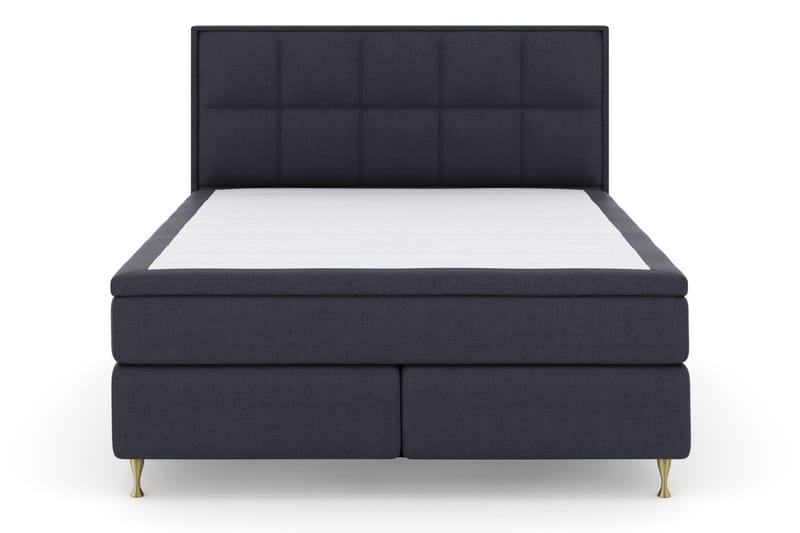 Sänkypaketti Choice No 5 180x200 Kova Lateksi - Sininen/Kulta Jalat - Huonekalut - Sänky - Jenkkisängyt