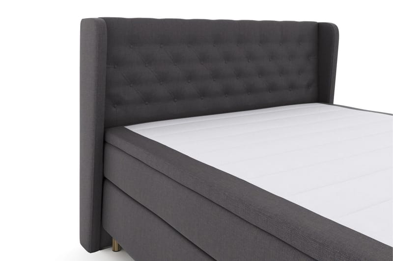 Sänkypaketti Choice No 5 180x200 Kova Watergel - Tummanharmaa/Kuparijalat - Huonekalut - Sänky - Jenkkisängyt