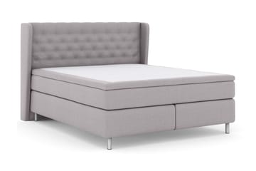 Sänkypaketti Choice No 5 180x200 Kova/Medium Lateksi - Vaaleanharmaa/Metallijalat - Huonekalut - Sänky - Jenkkisängyt