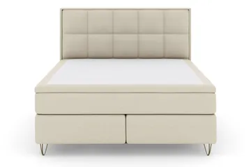 Sänkypaketti Choice No 5 210x210 Medium Lateksi - Beige/V-Malli Metallijalat - Huonekalut - Sänky - Jenkkisängyt