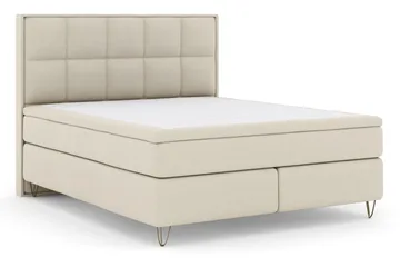 Sänkypaketti Choice No 5 210x210 Medium Lateksi - Beige/V-Malli Metallijalat - Huonekalut - Sänky - Jenkkisängyt