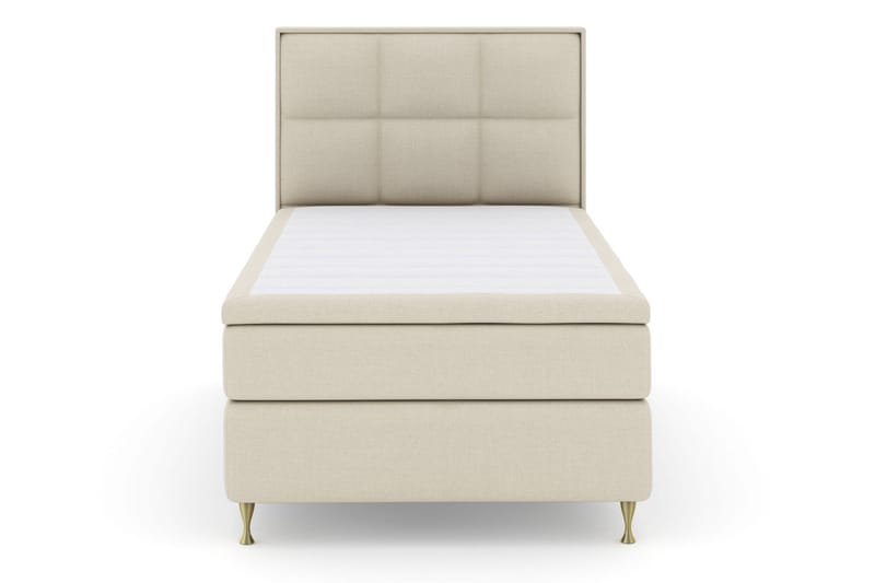 Sänkypaketti Choice No 6 120x200 Kova Memory/Pussijousi - Beige/Kulta Jalat - Huonekalut - Sänky - Jenkkisängyt