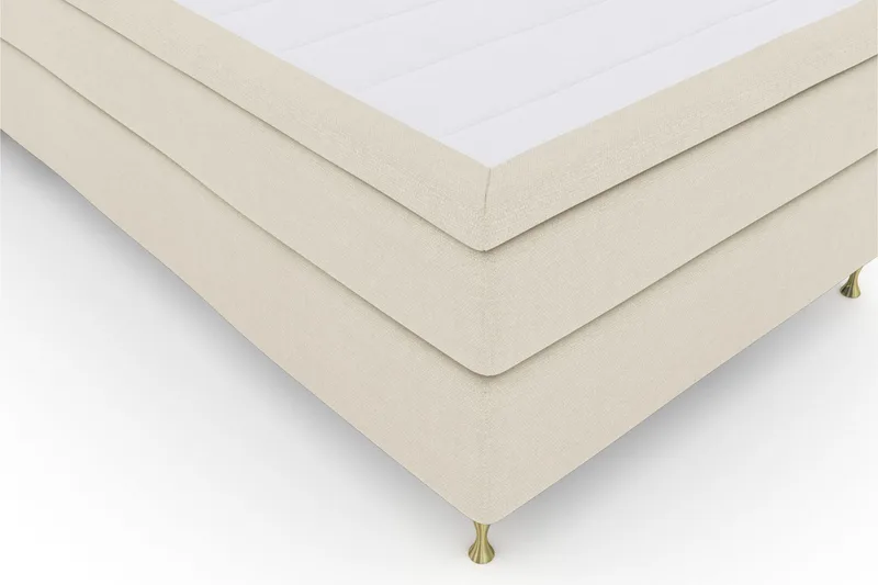 Sänkypaketti Choice No 6 120x200 Kova Memory/Pussijousi - Beige/Kulta Jalat - Huonekalut - Sänky - Jenkkisängyt