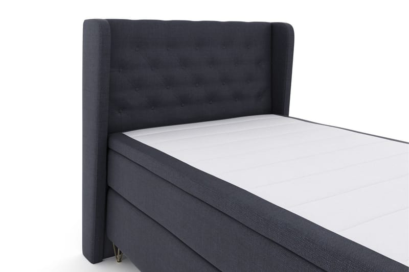 Sänkypaketti Choice No 6 120x200 Kova Memory/Pussijousi - Sininen/V-Malli Metallijalat - Huonekalut - Sänky - Jenkkisängyt