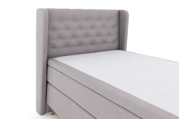 Sänkypaketti Choice No 6 120x200 Kova Watergel - Vaaleanharmaa/Kulta Jalat - Huonekalut - Sänky - Jenkkisängyt