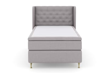 Sänkypaketti Choice No 6 120x200 Kova Watergel - Vaaleanharmaa/Kulta Jalat - Huonekalut - Sänky - Jenkkisängyt