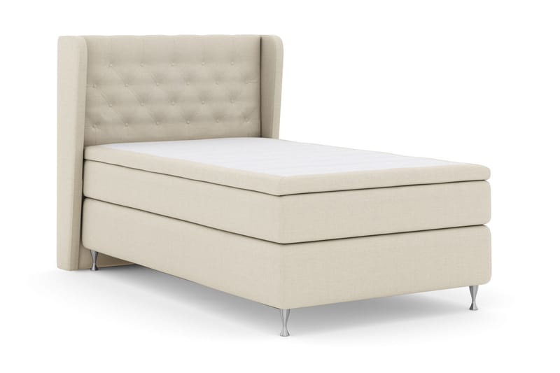 Sänkypaketti Choice No 6 120x200 Medium Memory/Pussijousi - Beige/Hopeajalat - Huonekalut - Sänky - Jenkkisängyt