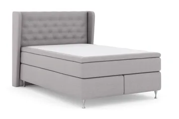 Sänkypaketti Choice No 6 140x200 Kova/Medium Watergel - Vaaleanharmaa/Hopeajalat - Huonekalut - Sänky - Jenkkisängyt