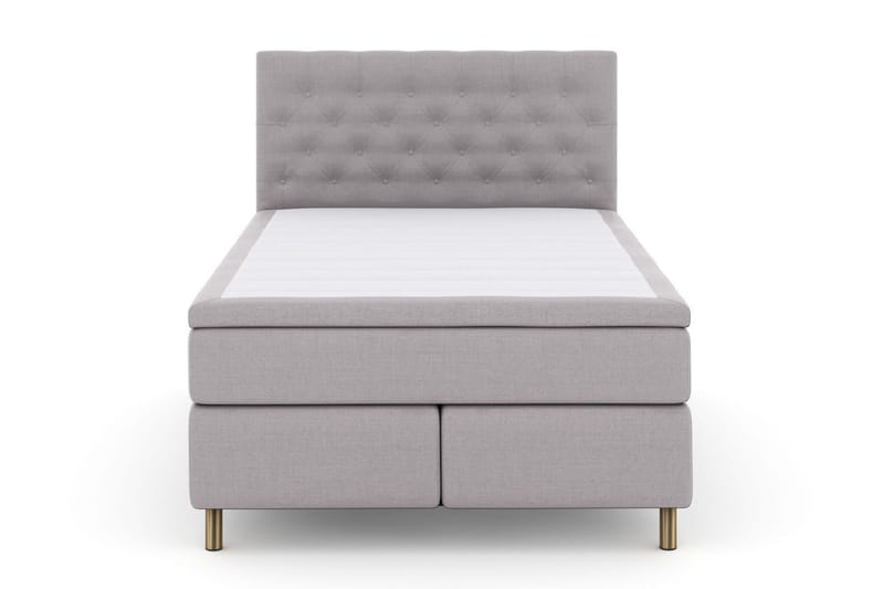 Sänkypaketti Choice No 6 140x200 Kova/Medium Watergel - Vaaleanharmaa/Kuparijalat - Huonekalut - Sänky - Jenkkisängyt