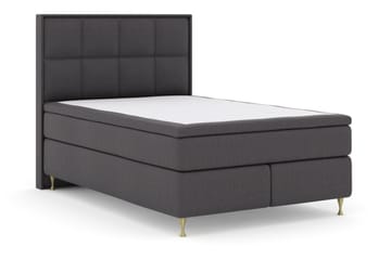 Sänkypaketti Choice No 6 140x200 Medium Memory/Pussijousi - Tummanharmaa/Kulta Jalat - Huonekalut - Sänky - Jenkkisängyt