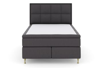 Sänkypaketti Choice No 6 140x200 Medium Memory/Pussijousi - Tummanharmaa/Kulta Jalat - Huonekalut - Sänky - Jenkkisängyt