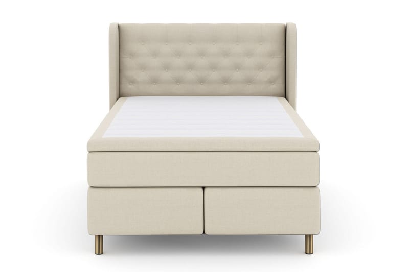 Sänkypaketti Choice No 6 160x200 Kova Memory/Pussijousi - Beige/Kuparijalat - Huonekalut - Sänky - Jenkkisängyt