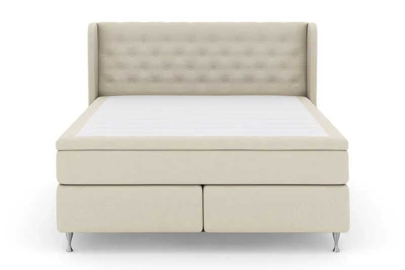 Sänkypaketti Choice No 6 180x200 Kova Watergel - Beige/Hopeajalat - Huonekalut - Sänky - Jenkkisängyt