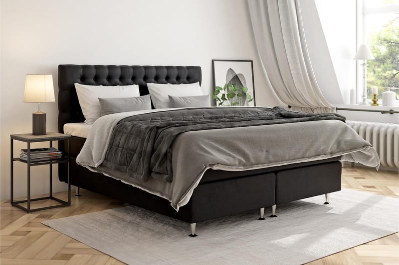 Sänkypaketti Estelle 180x210 cm - Musta - Huonekalut - Sänky - Sänkypaketti